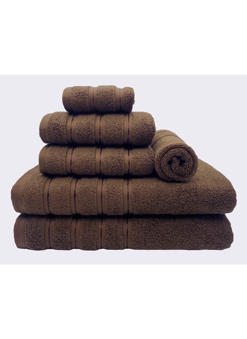 Luxury Bath Towel Set100% Cotton High Water Absorption Thickened Soft and Durable Hotel Bathroom Towels Sports Beach Spa Daily Household Size 2 (70 * 140cm) 2 (35 * 75cm) 2 (34 * 34cm) (Deep coffee)