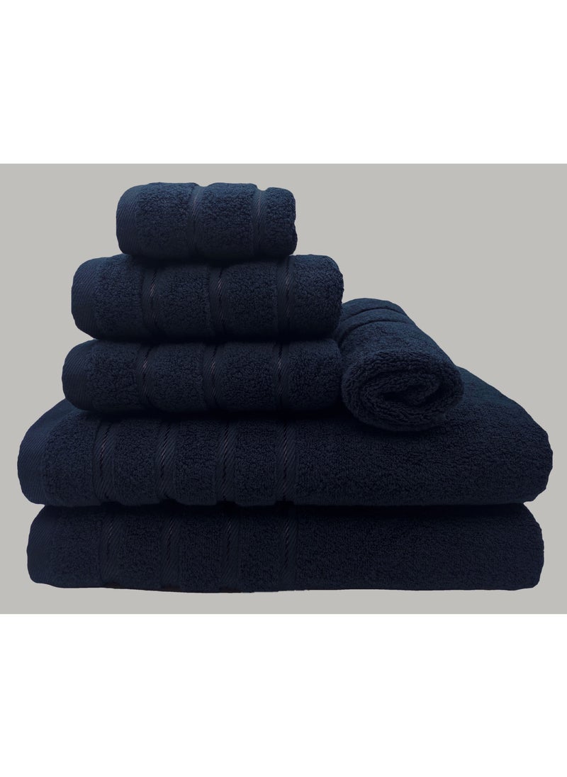 Luxury Bath Towel Set100% Cotton High Water Absorption Thickened Soft and Durable Hotel Bathroom Towels Sports Beach Spa Daily Household Size 2 (70 * 140cm) 2 (35 * 75cm) 2 (34 * 34cm) (Black)