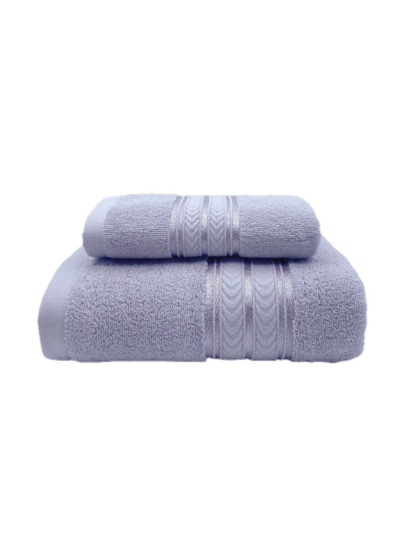 Soft 100% Luxury Cotton Türkiye Bath Towel Set Size (70 * 140cm) High Water Absorption Quick Drying Daily Durable Hotel Bathroom Spa (Light purple, 4 piece towel set)