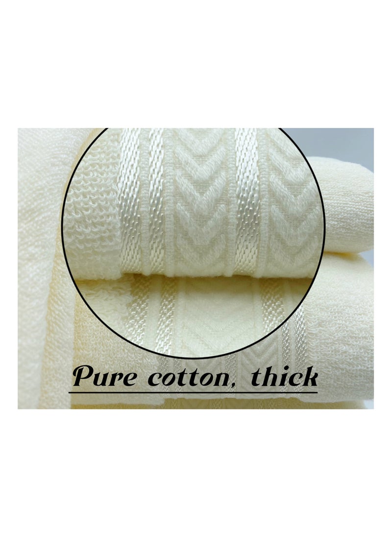 Soft Luxury Cotton Türkiye Bath Towel Set Size (70 * 140cm) High Water Absorption Quick Drying Daily Durable Hotel Bathroom Spa (Beige, 4 piece towel set)