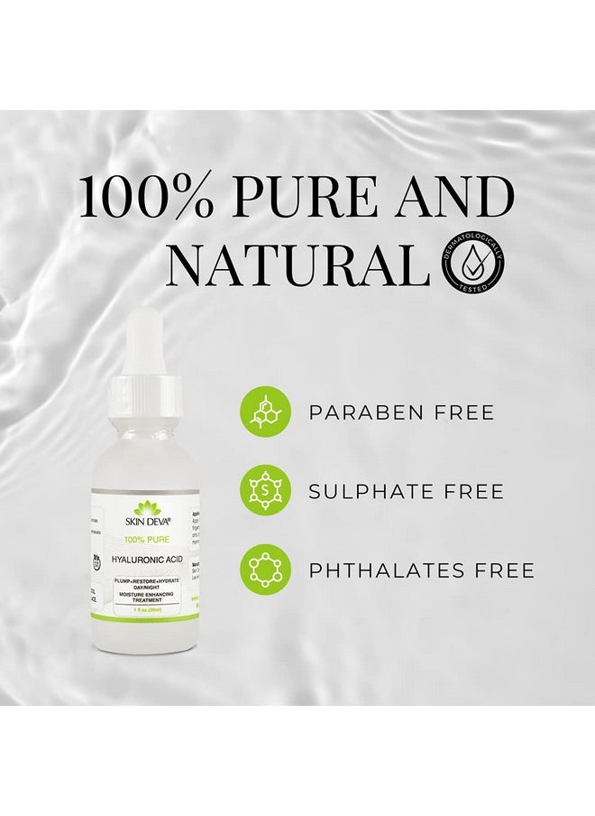 100% Pure Hyaluronic Acid Serum For Face 1 Oz Of Discoloration Correcting Serum Anti Aging Anti Wrinkle Acid Locks In Essential Moisture Keeps Skin Hydrated Facial Serums For All Skin Types
