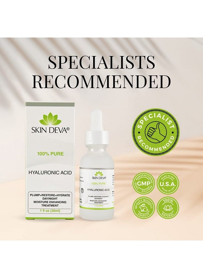 100% Pure Hyaluronic Acid Serum For Face 1 Oz Of Discoloration Correcting Serum Anti Aging Anti Wrinkle Acid Locks In Essential Moisture Keeps Skin Hydrated Facial Serums For All Skin Types
