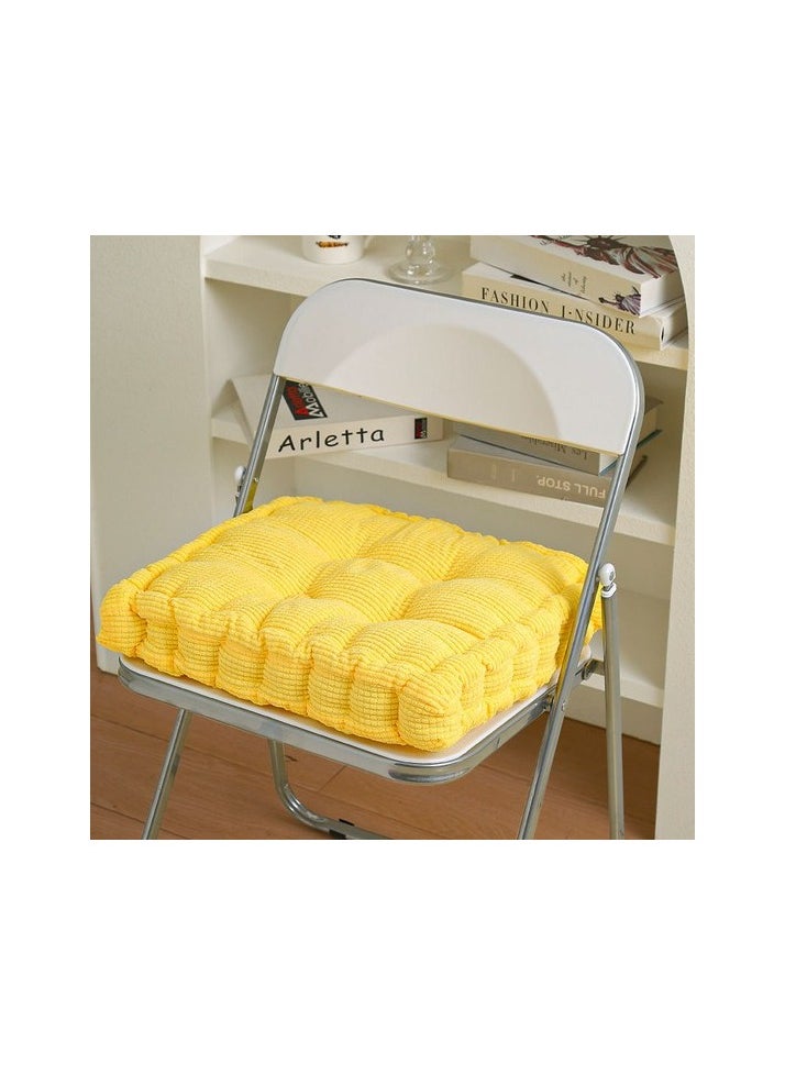 Biscuit seat cushion thickened chair cushion butt seat cushion still office seat Colour:Light yellow Sizes:40 x 40 cm