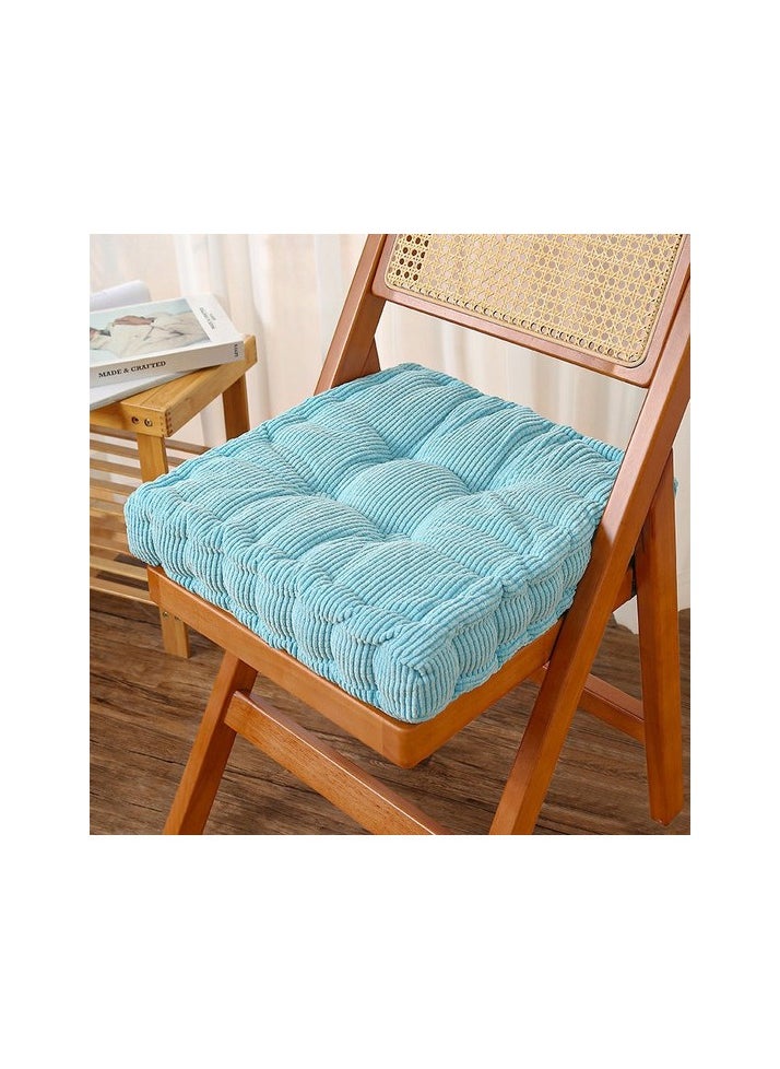 Biscuit seat cushion thickened chair cushion butt seat cushion still office seat Colour:Sky blue Sizes:40 x 40 cm