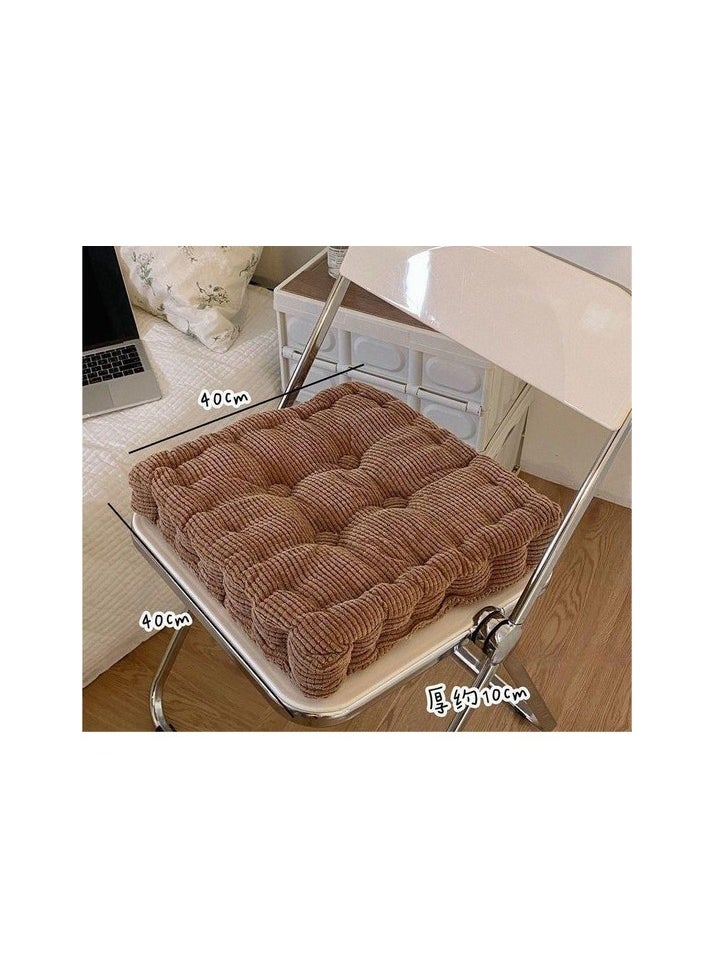 Biscuit seat cushion thickened chair cushion butt seat cushion still office seat Colour:Outdoor coffee Sizes:40 x 40 cm