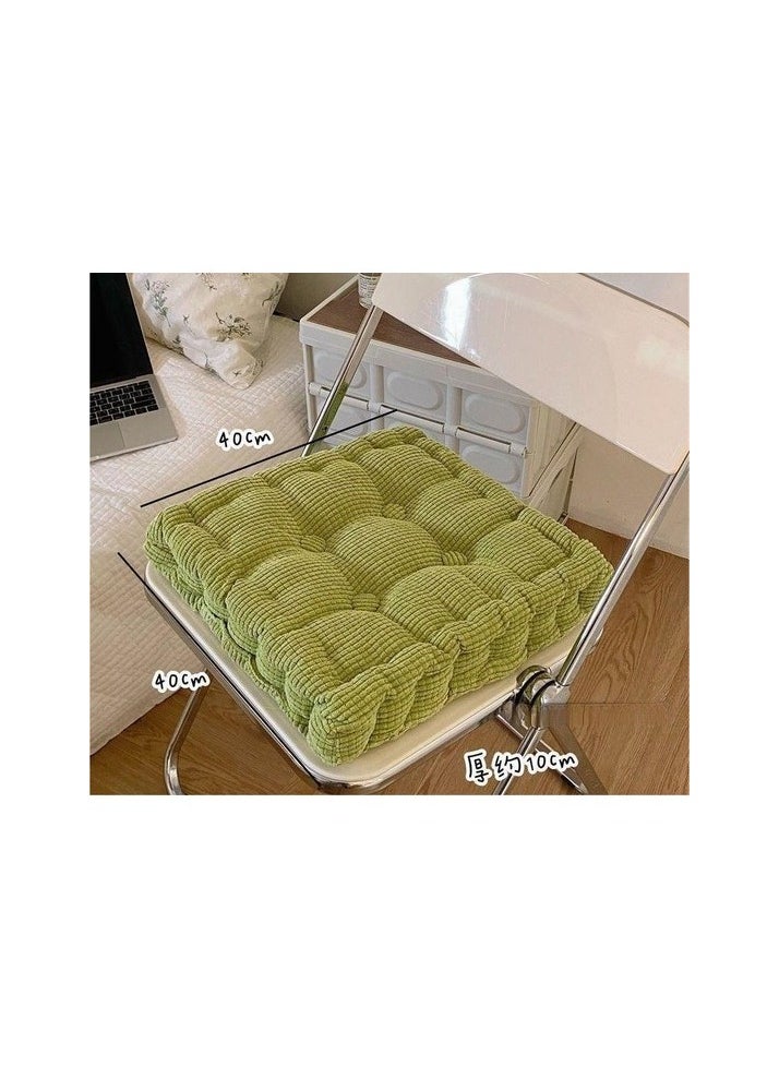 Biscuit seat cushion thickened chair cushion butt seat cushion still office seat Colour:Light green Sizes:40 x 40 cm