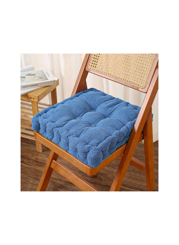 Biscuit seat cushion thickened chair cushion butt seat cushion still office seat Colour:Light blue Sizes:40 x 40 cm