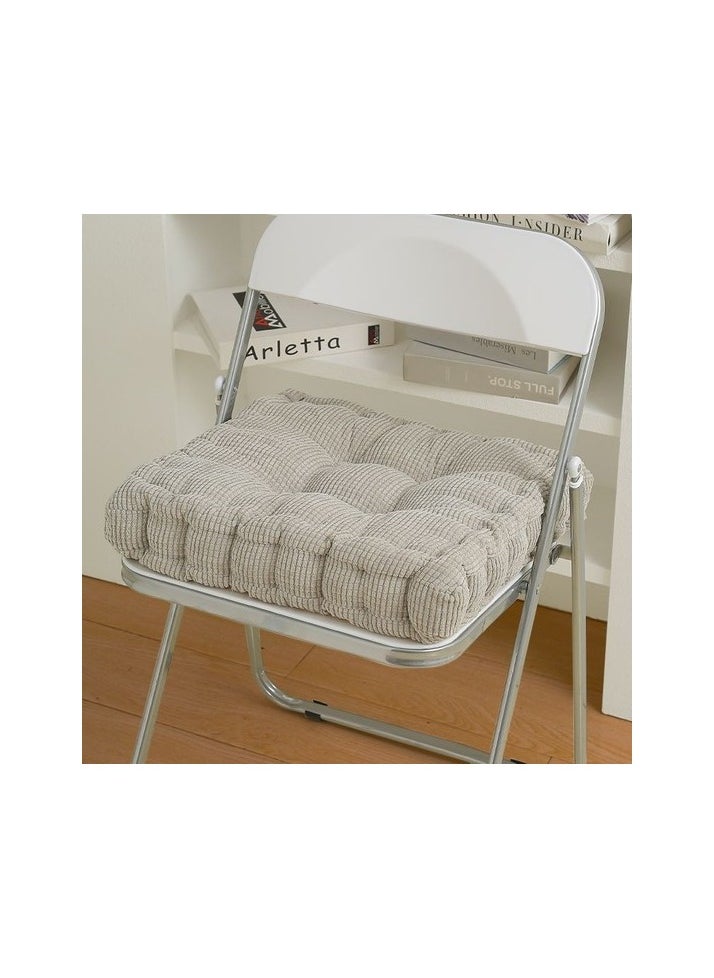 Biscuit seat cushion thickened chair cushion butt seat cushion still office seat Colour:Light gray Sizes:40 x 40 cm