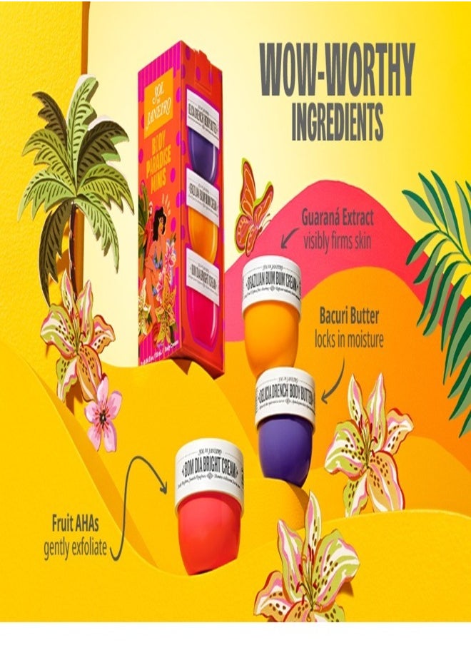 SOL DE JANEIRO Body Paradise Minis 25ml - Travel-Sized Luxury Fragrance Set with Irresistible Tropical Scents for On-the-Go Indulgence