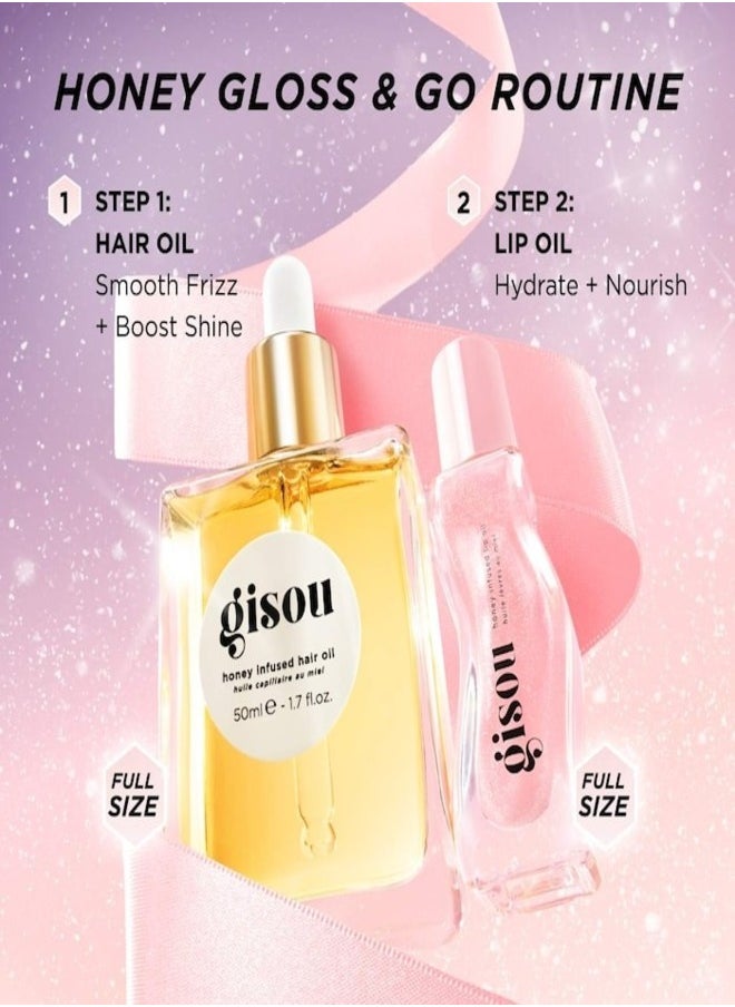 GISOU Honey Gloss & Go Duo Set – Nourishing Lip & Hair Essentials