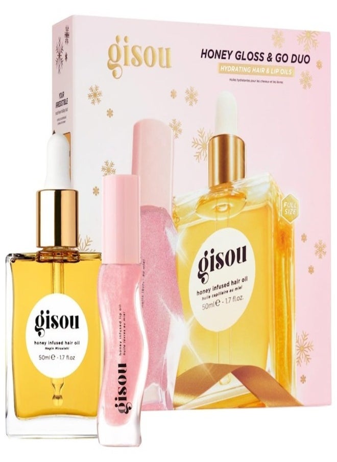 GISOU Honey Gloss & Go Duo Set – Nourishing Lip & Hair Essentials
