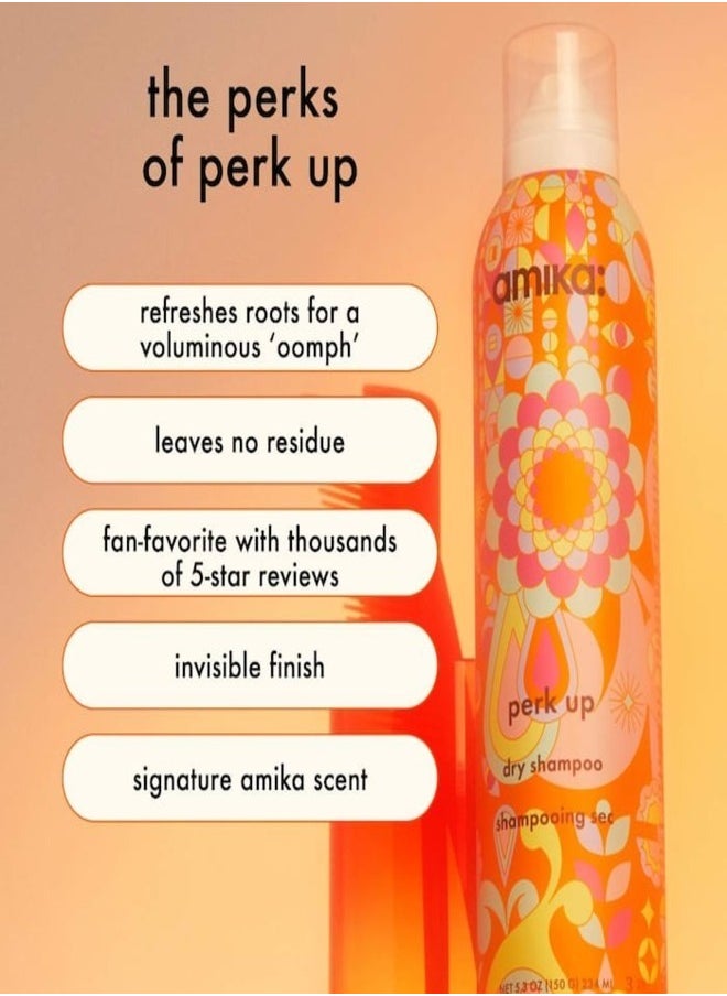 AMIKA Perk Up Power-Up Dry Shampoo Duo 7.1oz. (201g)/257ml - Talc-Free, Oil-Absorbing Dry Shampoo Set for Fresh, Voluminous Hair with Long-Lasting Oil Control