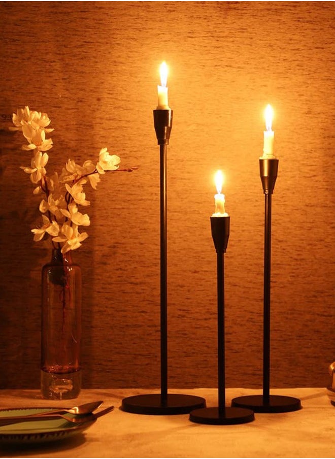 Candle Holders Set Of 3 For Taper Candles Decorative Candlestick Holder Candlestick Holders For Taper Candles