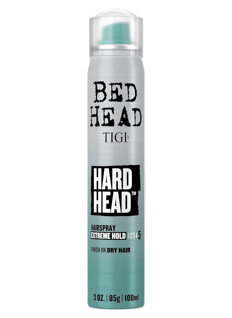 Hard Head Mini Travel Hairspray Extra Hold Hair Care Spray for All Hair Types, 100ml