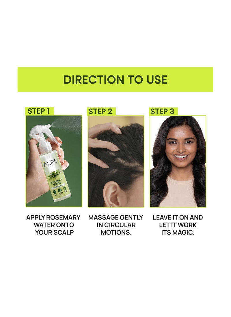 Alps Goodness Rosemary Water Spray For Hair Growth Twin Pack (200 ml x 2) | Hair Spray for Regrowth | Rosemary Hair Mist | Adds Shine | Helps Reduce Hairfall | Strengthens Hair | For All Hair Types