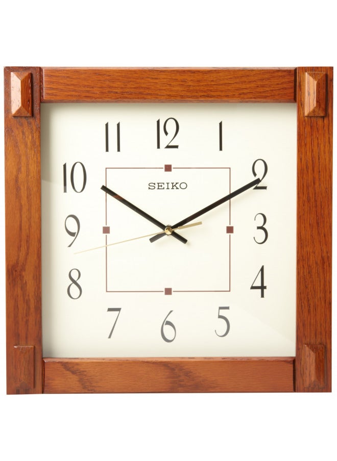 Seiko CLOCK (Model: QXA469BLH) , Brown