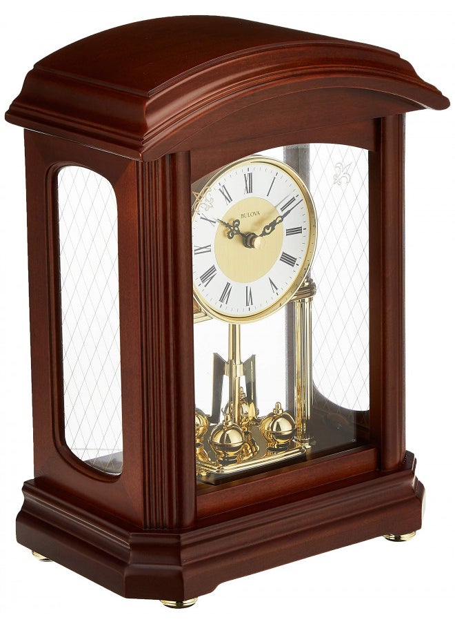 Bulova B1848 Nordale Clock, Walnut Finish