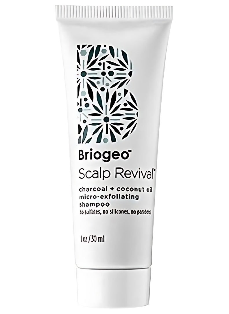 Briogeo Scalp Revival Mini Charcoal + Coconut Oil Micro-Exfoliating Shampoo 1oz/30ml for Detox & Healthy Scalp