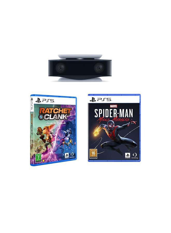 PlayStation 5 Console (Disc Version) With PS5 HD Camera , Ratchet And Clank And Spider-Man: Miles Morales