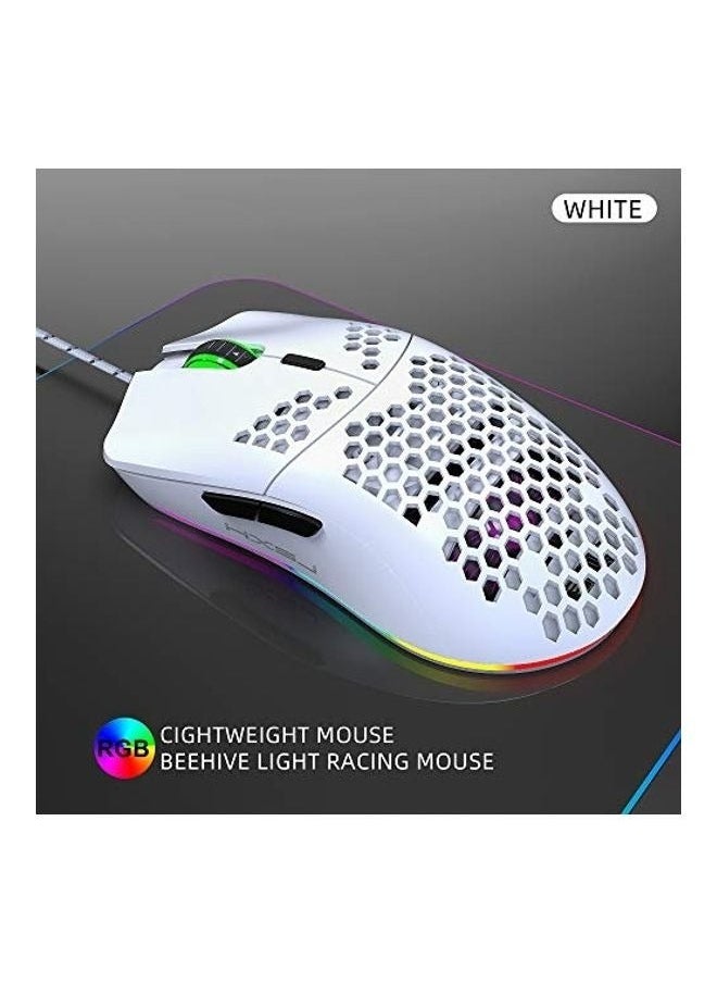 Wired Gaming Mouse With Lightweight Honeycomb Shell