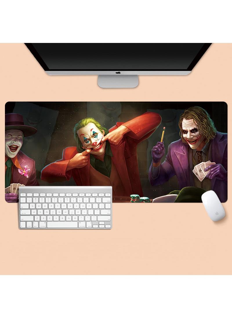 Joker Anime Movie Characters Gaming Mouse Pad Extended Large Mat Desk Pad Stitched Edges Mousepad Long Mouse Pad And Non-Slip Rubber Base Mice Pad 800X300X4mm