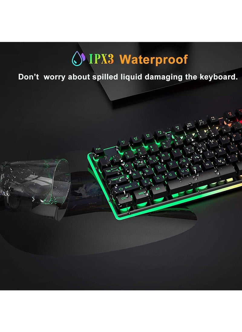 Akko 3087 Wired Mechanical Gaming Keyboard 87 Keys 100% Anti-Ghosting with PBT Dye-Sub Keycaps, OEM Profile, Cream Yellow Linear Switch, Programmable Macros Wired TKL Keyboard for PC/Laptop