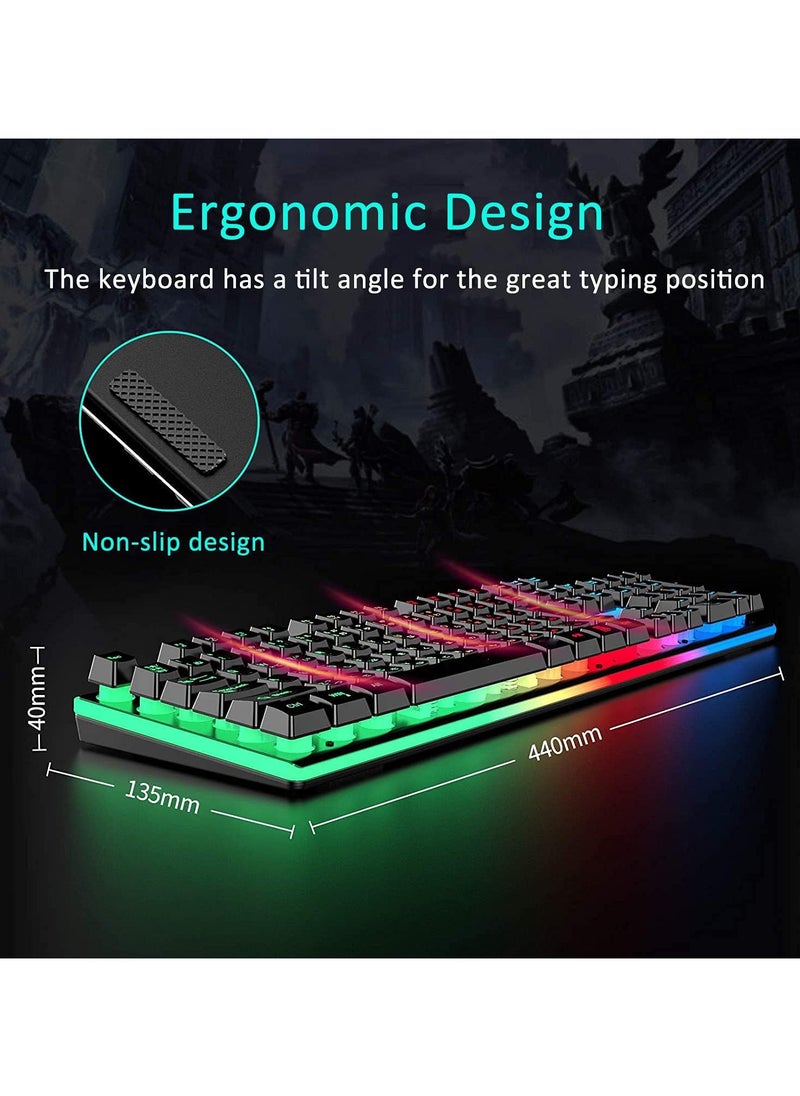 Akko 3087 Wired Mechanical Gaming Keyboard 87 Keys 100% Anti-Ghosting with PBT Dye-Sub Keycaps, OEM Profile, Cream Yellow Linear Switch, Programmable Macros Wired TKL Keyboard for PC/Laptop