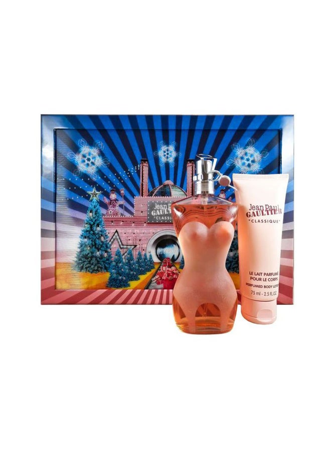 Classique Gift Set (EDT Spray 100 ml And Perfumed Body Lotion 75 ml)