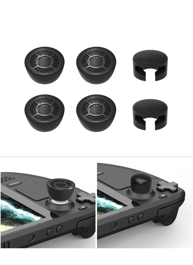 6 PCS Thumb Grip Set Joystick Caps, 4 Pcs of Anti-Slip Extended Thumb Grips Covers for Steam Deck/Switch/PS5/PS4/Xbox, 2 Pcs of Thumb Grips Protector for Steam Deck