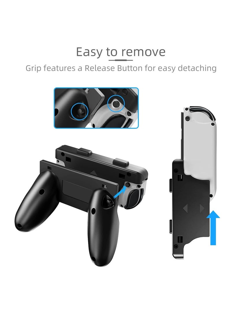 Joycon Grips Compatible with Nintendo Switch / Switch OLED Joy-Con Controllers, 2 Packs Wear Resistant Game Controllers Handle Kit Ergonomic Comfort Charging Hand Grips for Switch