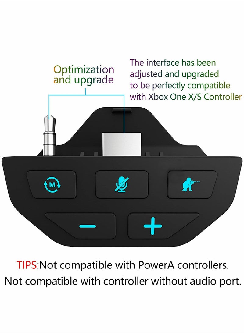 Stereo Headset Adapter Only for Microsoft Xbox One X/S Controller,Sound Enhancer with 3.5 mm Audio Jack