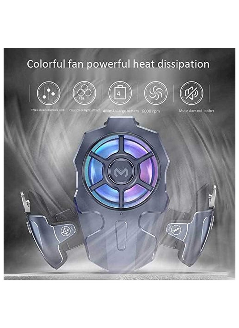 AK03 For PUBG Mobile Controller Phone Fan Cooler Gamepad Joystick Trigger Control For iOS And Android