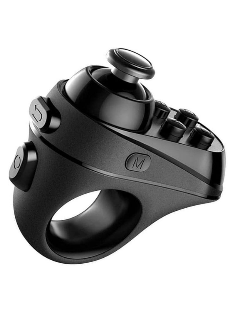 Bluetooth VR Controller Wireless Gamepad Joystick Game Remote Control Ring Gamepad for Mobile Video Games Black