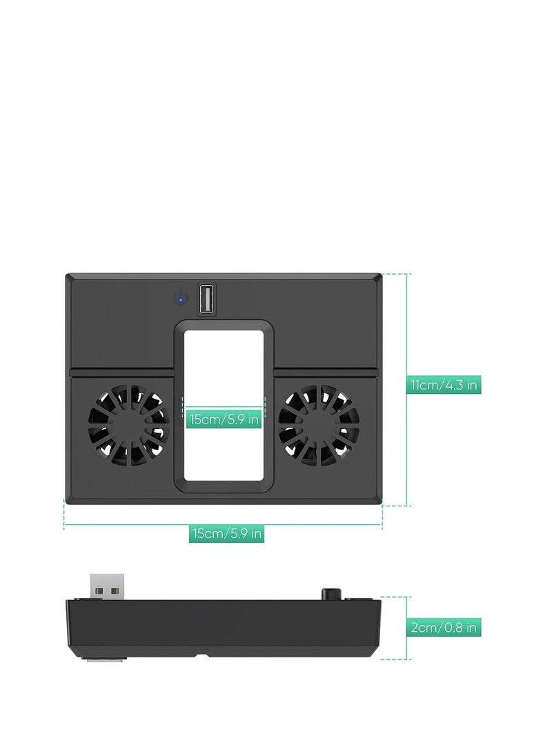 Cooling Fan Compatible with Xbox Series X Console, Dual Cooling Fan Back Fan Compatible with Xbox Series X, with 2 Cooling Fan and 1 USB Port