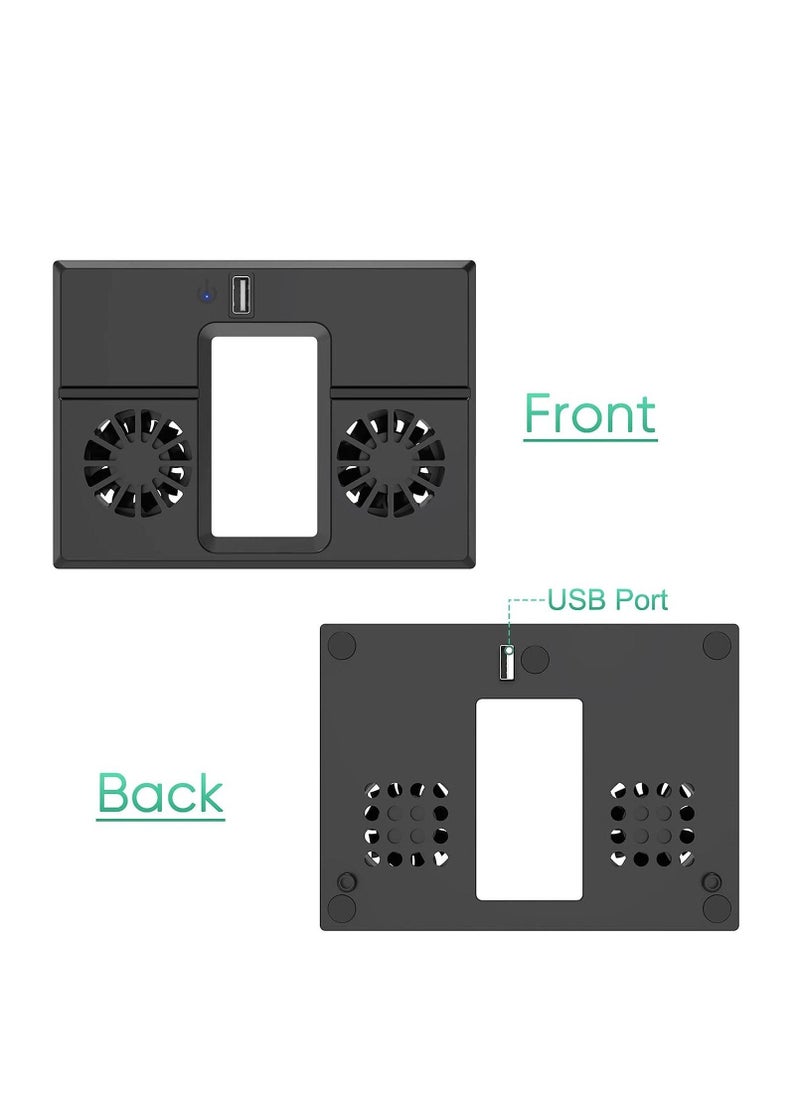 Cooling Fan Compatible with Xbox Series X Console, Dual Cooling Fan Back Fan Compatible with Xbox Series X, with 2 Cooling Fan and 1 USB Port