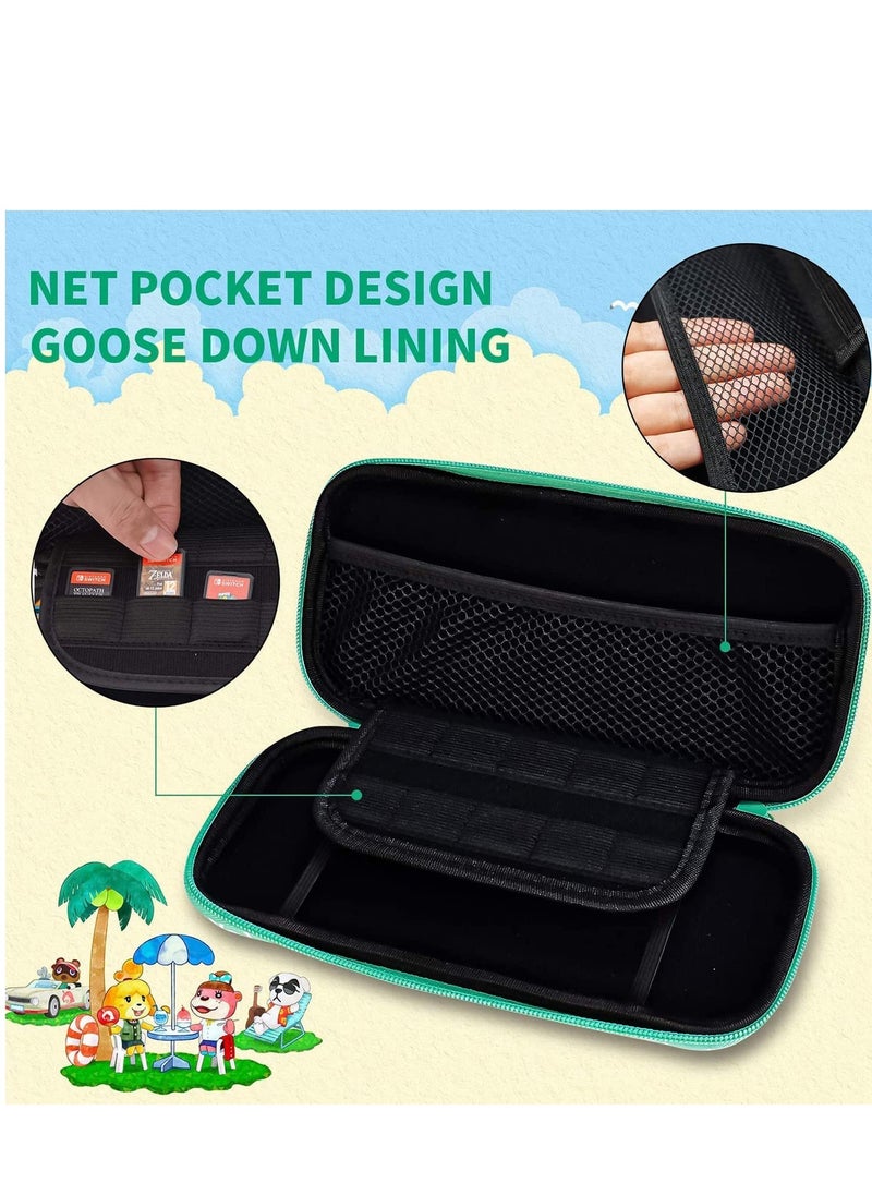 Carrying Case for Switch Lite Waterproof Storage Protective Cover Case Pouch Bag for Switch Lite Console Accessories with 10 Game Cartridges