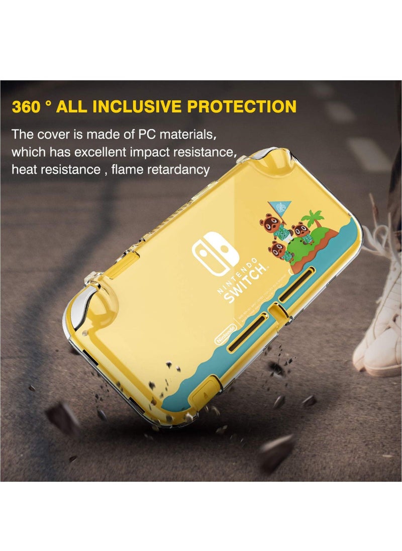 Compatible with Nintendo Switch Lite Case,Rigid PC Transparent Split Shock Resistant Hard Case with Scratch Resistant Design Suitable for Animal Crossing Design