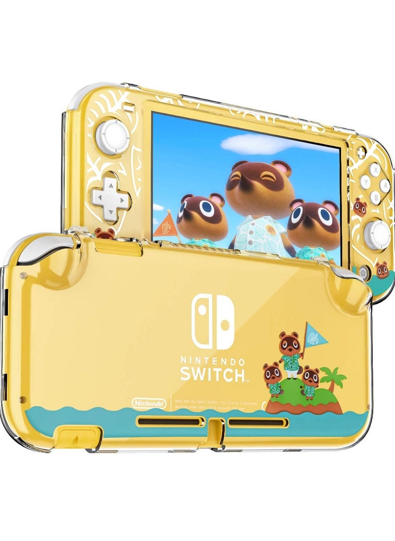 Compatible with Nintendo Switch Lite Case,Rigid PC Transparent Split Shock Resistant Hard Case with Scratch Resistant Design Suitable for Animal Crossing Design