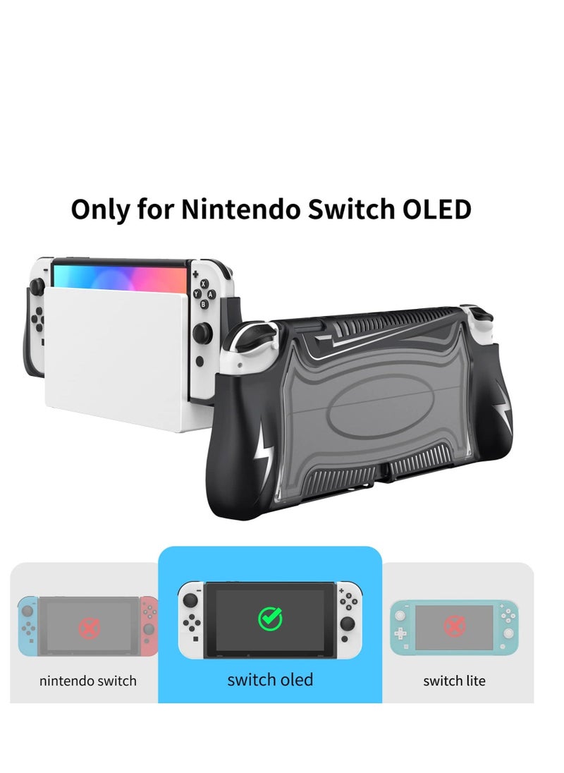 Switch OLED Case Compatible with Nintendo Switch OLED, Dockable Case for Nintendo Switch OLED, Unique Upgraded Designed, Comfortable & Ergonomic TPU Grip Case for Joy-Con Controller