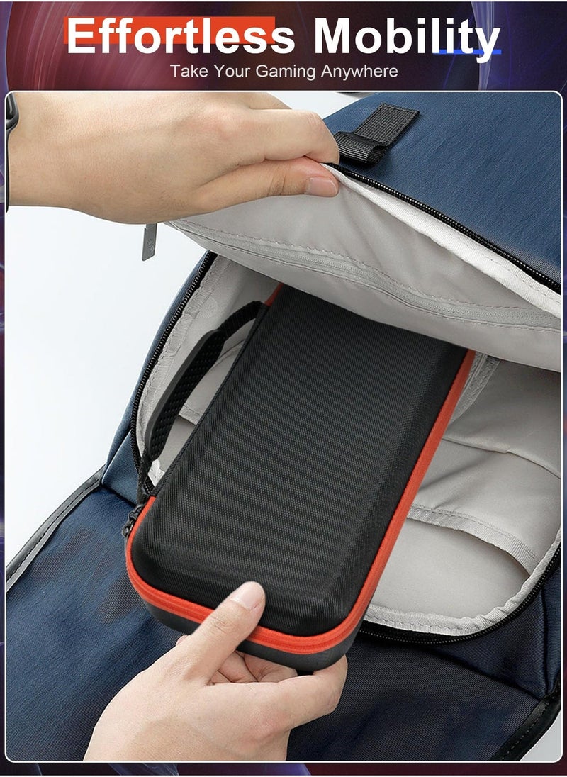 Carrying Case for ROG Ally With Bracket Double Layer Zipper with Compartments Bright Hard Velvet Anti-Scratch Inner Layer Dustproof Dropproof Protection and Convenience for ROG Ally Black