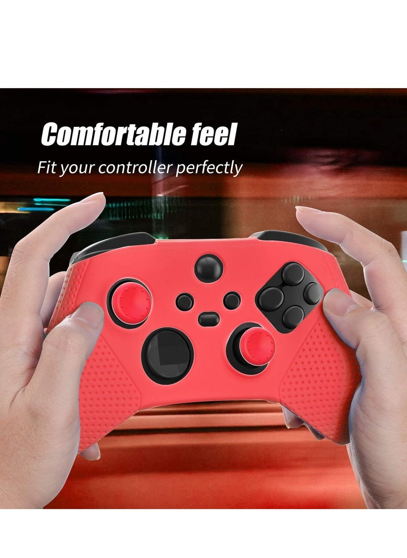 Silicone Case for Xbox Series S/X, Protective Case for Xbox Series S/X with Thumb Grips, Controller Shell for Xbox Series S/X Red