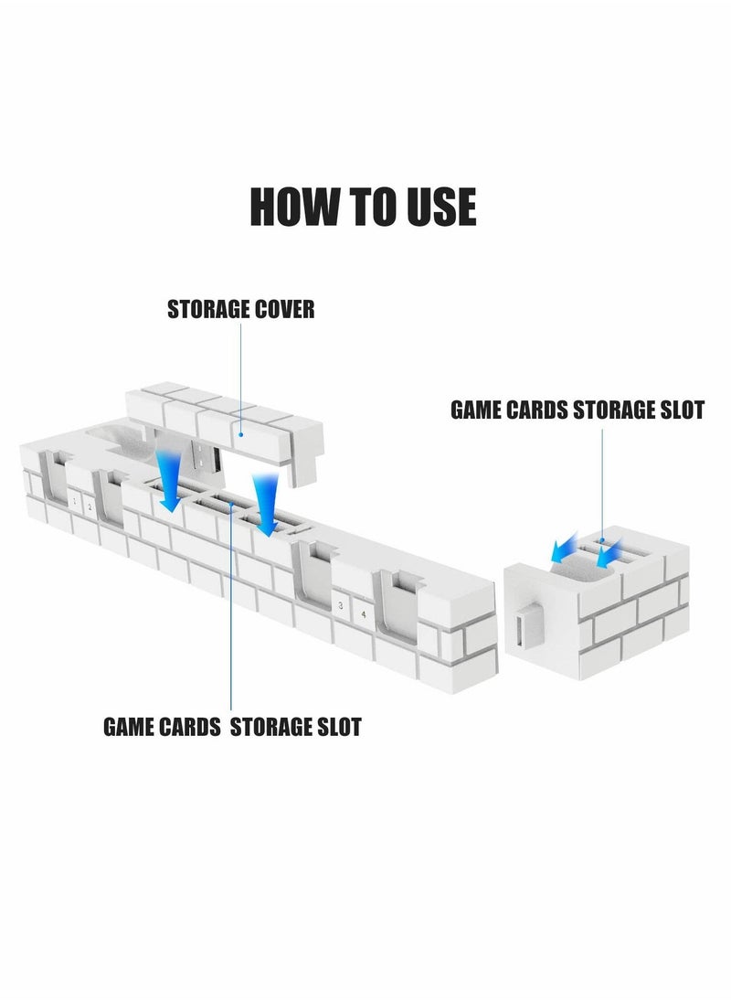 Joy Con Charging Dock for Switch/Switch OLED, JoyCon Charger, for Switch Controller Charger Available to Charge 1-6pcs Joycons&Holder of 8 Game Cards