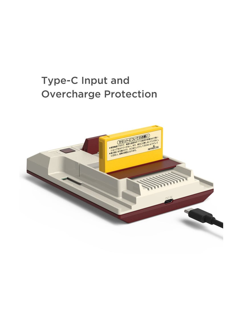 Charging Station Compatible with Nintendo Switch Joy Con Controllers,Classic Famicom JoyCons Charger Dock Stand for Switch/Switch OLED with Overcharge Protection&Cassette Game Card Storage