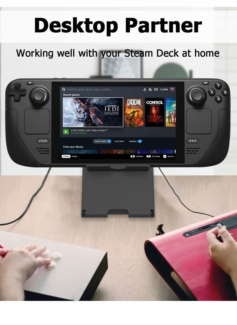 Stand Base Compatible with Valve Steam Deck, Adjustable Portable Stand for Handheld Gaming