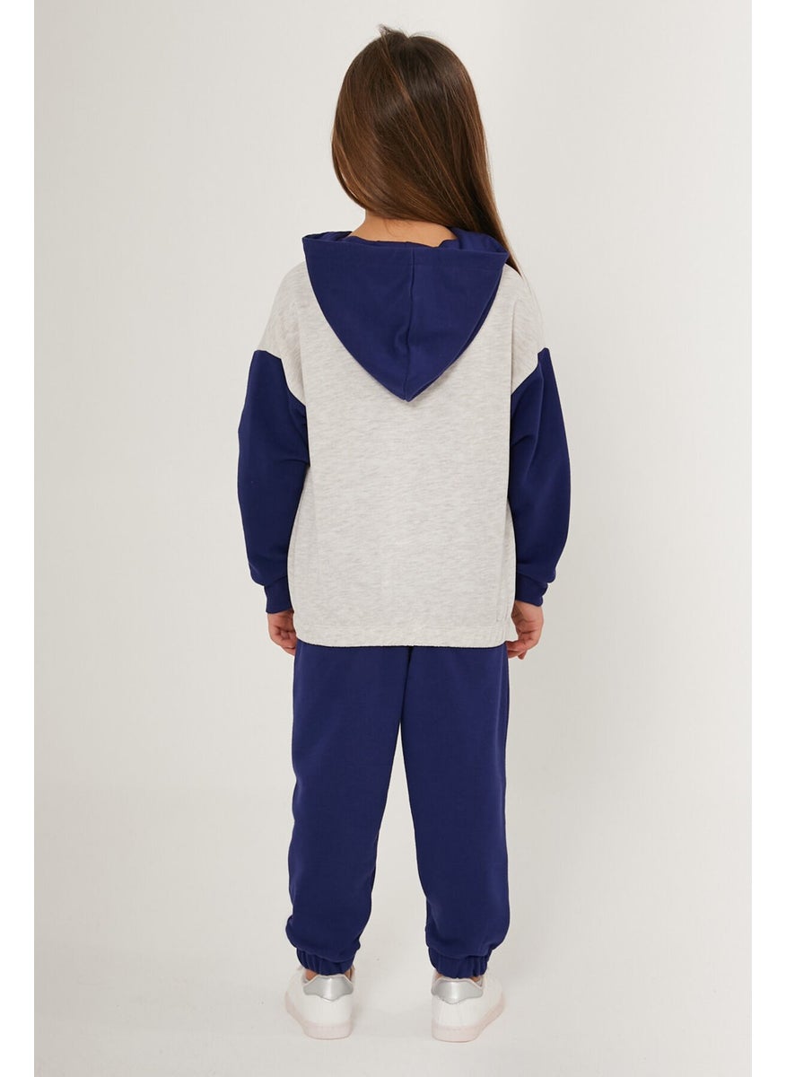 You Are Magic White Navy Blue Girl's Tracksuit Set