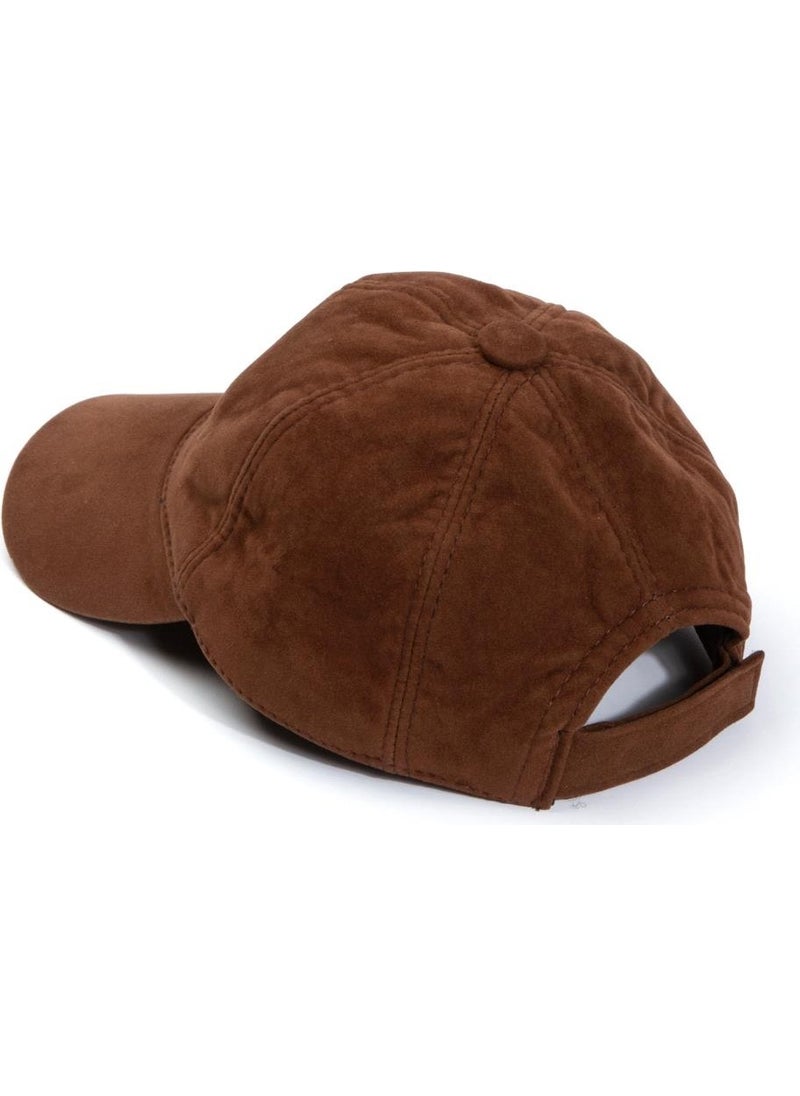 Brown Basic Suede Cap Hat