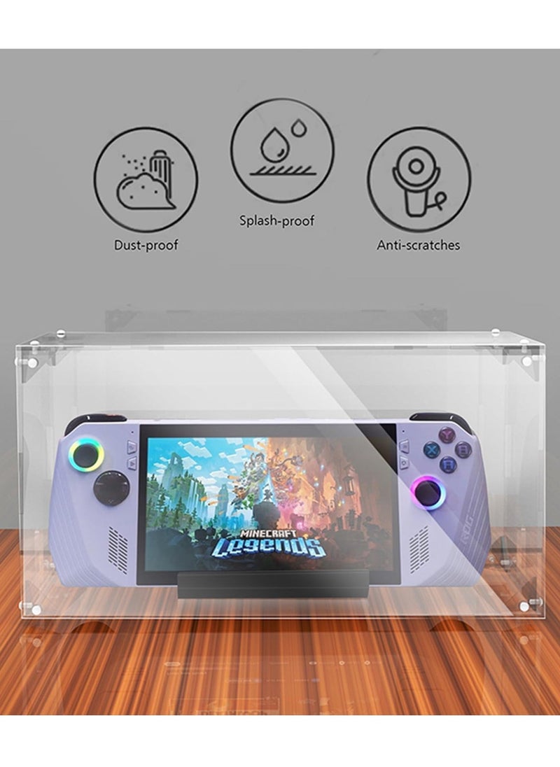 Gamepad Case Acrylic Anti-dust Protective Case for ASUS Rog Ally Handheld Game Console Transparent Box Display Case Shell, Clear