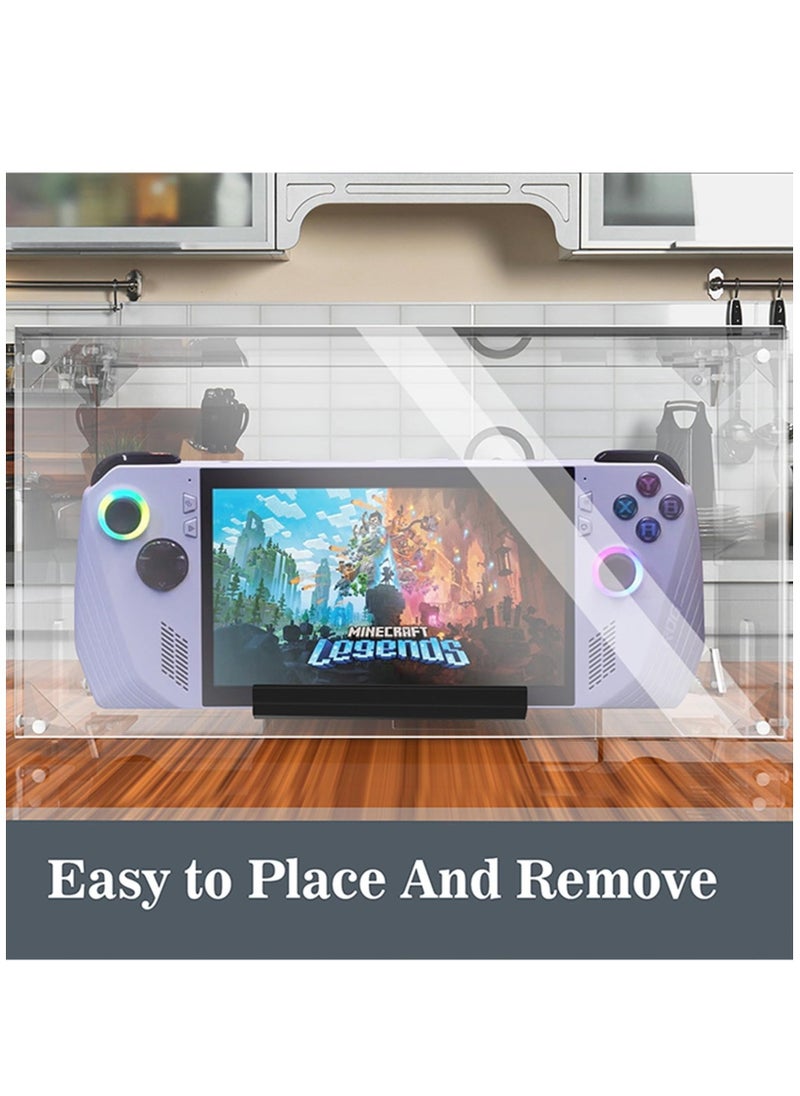 Gamepad Case Acrylic Anti-dust Protective Case for ASUS Rog Ally Handheld Game Console Transparent Box Display Case Shell, Clear