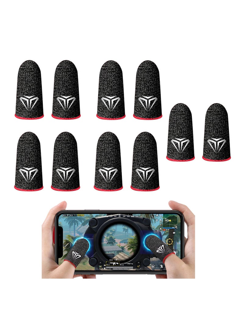 5 Pairs Mobile Game Controller Finger Sleeve Sets Anti-Sweat Breathable Full Touch Screen Sensitive Shoot Aim Joysticks Finger for PUBG