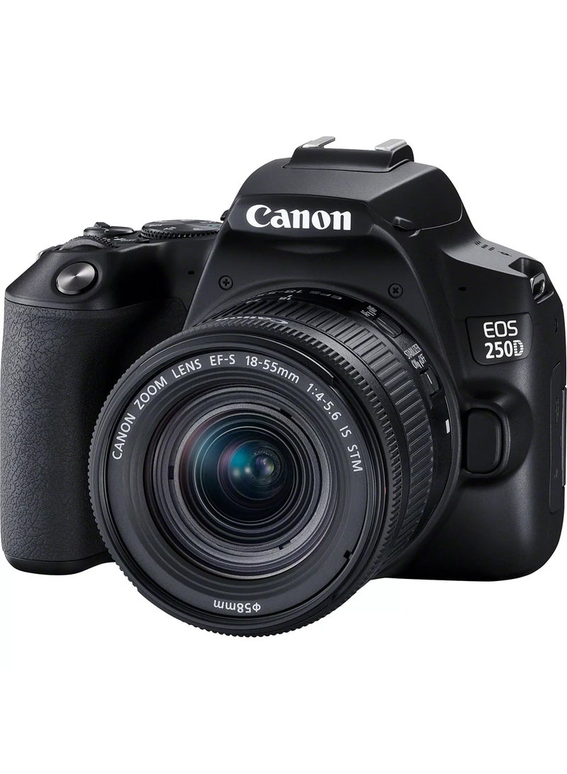 EOS 250D And EF-s 18-55mm f/4-5.6 IS STM Lens - Black